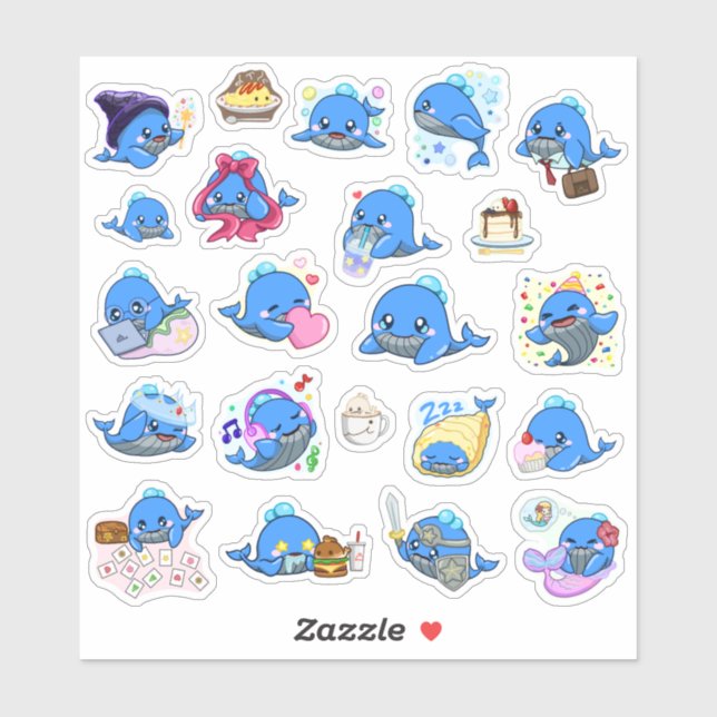 Whale 22 Stickers (Sheet)