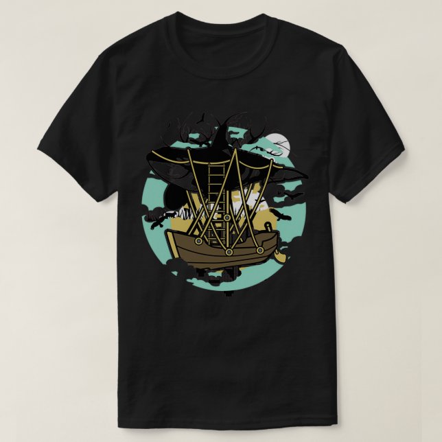 Whale Airship T-Shirt (Design Front)