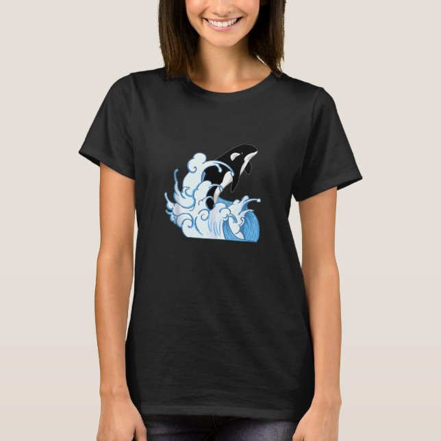 Whale  Animal Ocean Killer Whale Waves Orca Tank T (Front)