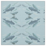 Whale Art Fabric Beluga Whale Fabric Cotton or Pol