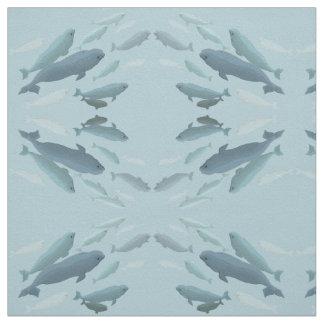 Whale Art Fabric Beluga Whale Fabric Cotton or Pol