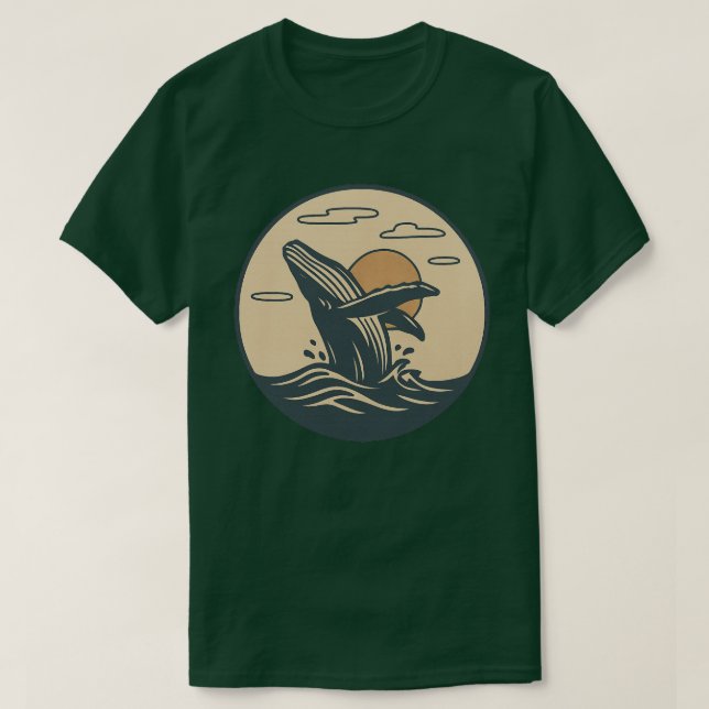 Whale Art Men's Dark T-Shirt (Design Front)
