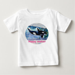 Whale Art Toddler Ruffle Tee