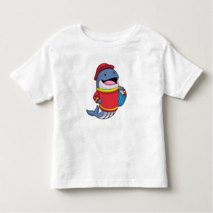 Whale as Firefighter with Hose Toddler T-shirt