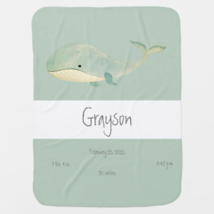 WHALE BABY BLANKET