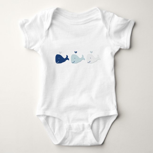 Whale Baby Bodysuit (Front)