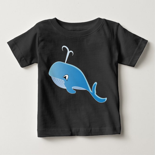 Whale - Baby Fine Jersey T-Shirt (Front)