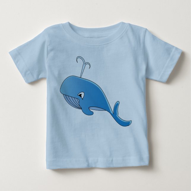 Whale - Baby Fine Jersey T-Shirt (Front)