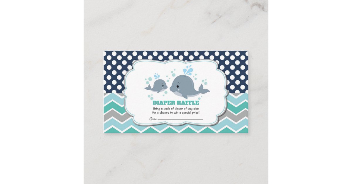 Under the Sea Octopus Whale Nautical Printable Baby Shower Diaper Raffle Tickets