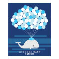Whale | Baby shower guest book Print | Zazzle