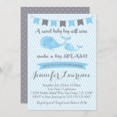 Whale Baby Shower Invitation (Front/Back)