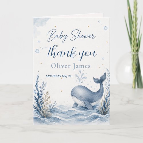 Whale Baby Shower Invitation