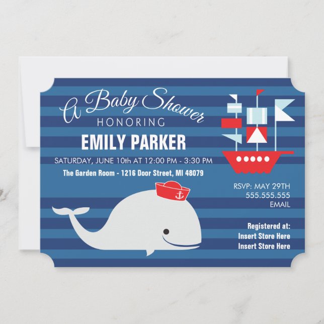 Whale  |  Baby Shower Invitation (Front)