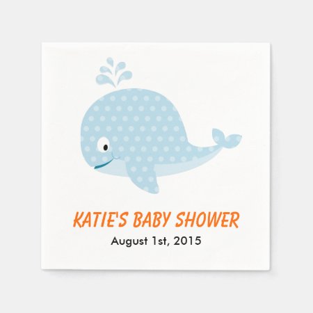 Whale Baby Shower Napkins