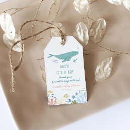 Whale Baby Shower Thank You Gift Tags