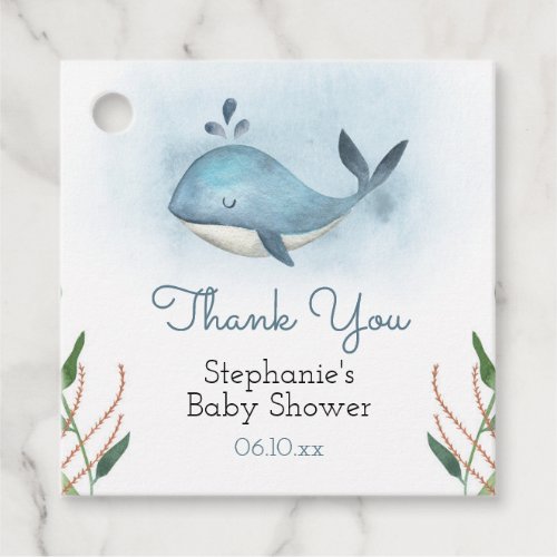 Whale Baby Shower Thank You Tags