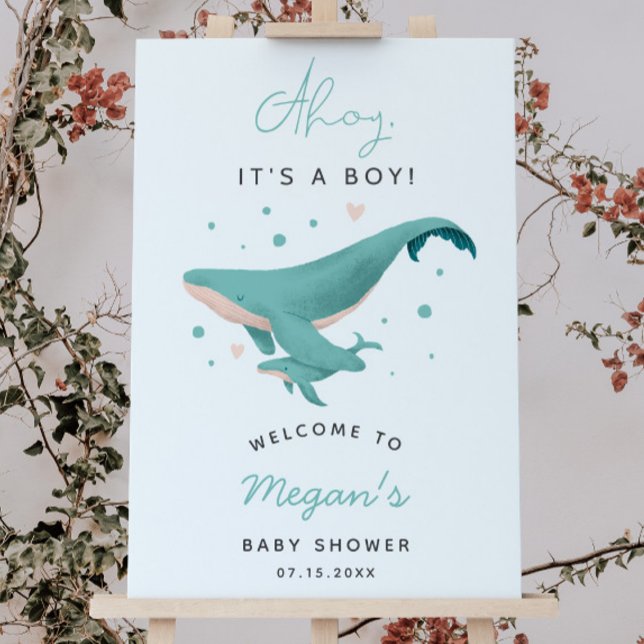 Whale Baby Shower Welcome Sign (Creator Uploaded)