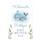 Whale Baby Shower Welcome Sign