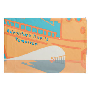 Whale Beneath The Harbor-Adventure Awaits Tomorrow Pillow Case