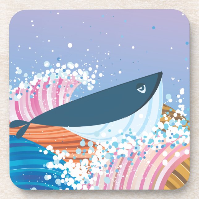Whale Beverage Coaster (Front)
