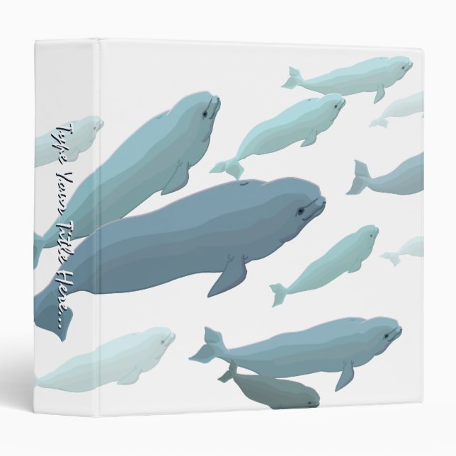 Whale Binder Custom Beluga Whale Binder / Album (Front/Spine)