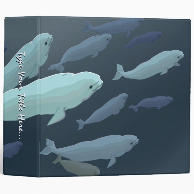 Whale Binder Custom Beluga Whale Binder / Album (Front/Spine)
