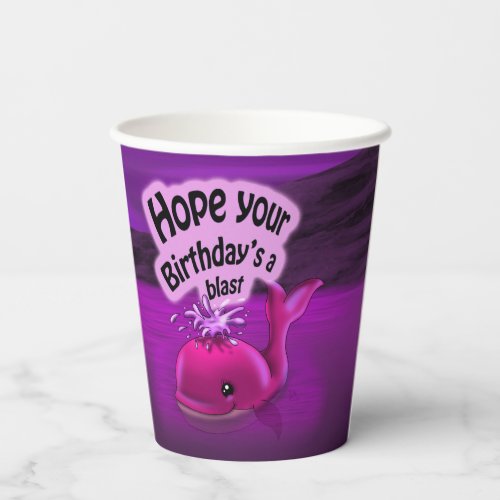 Whale Birthday Paper Cups