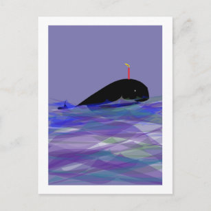 Whale Birthday Postcard