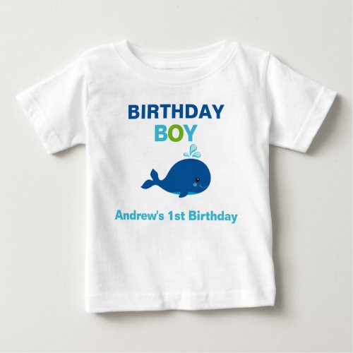 Whale  Birthday T_shirt Toddler Baby Kid
