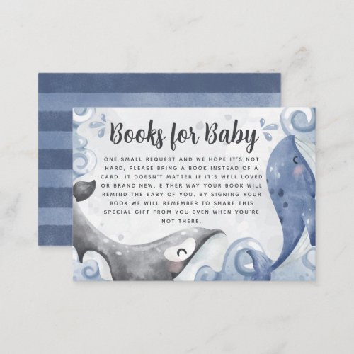 Whale Book Request for Baby Insert