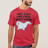  Just A Boy Who Loves Beluga Cat T-Shirt : Clothing