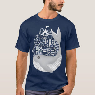 Whale brings town on his back T-Shirt