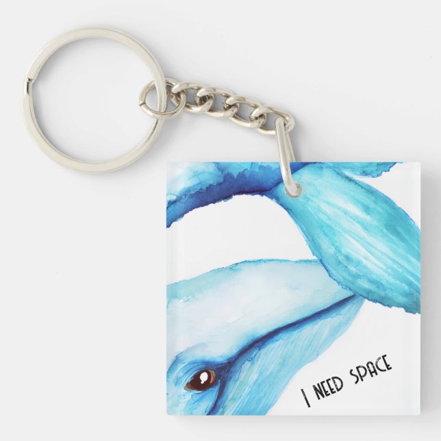 Whale Button Keychain (Front)