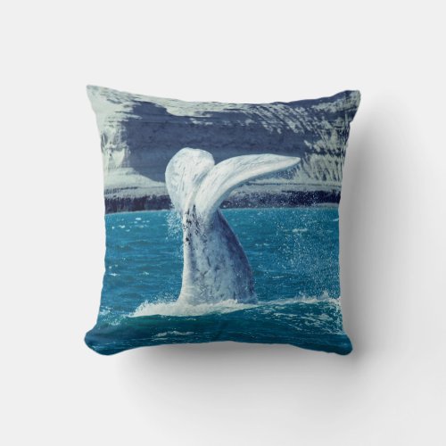 Whale calf tail _ Argentina Throw Pillow