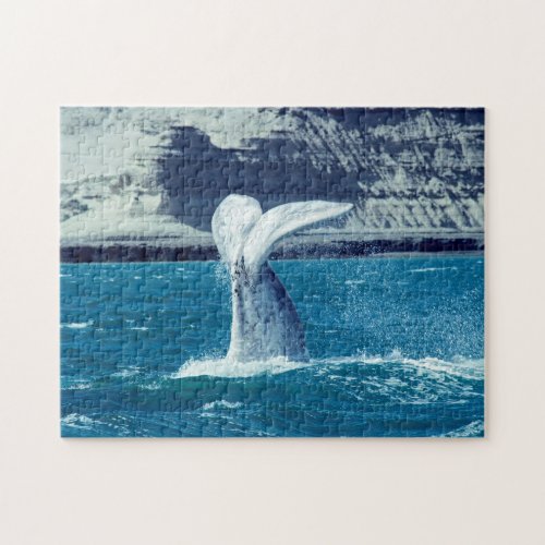 Whale calf tail jigsaw puzzle