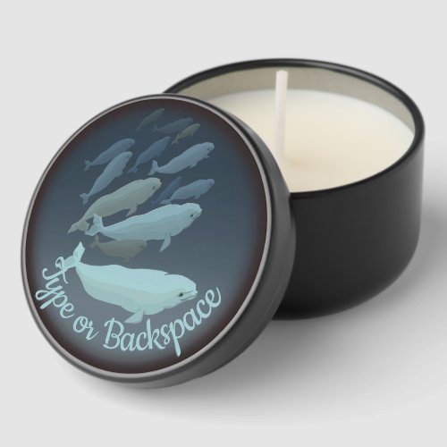 Whale Candles Personalized Beluga Whale Candle