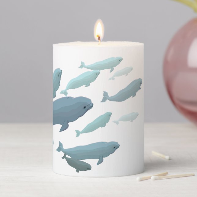 Whale Candles Personalized Beluga Whale Candle (In Situ)