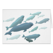 Whale Cards Personalized Beluga Whale Art Cards (Front Horizontal)