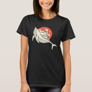 Whale Carrying Mountain Orca Mountain Vintage Ret T-Shirt