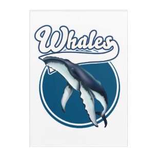 Whale cartoon logo acrylic print
