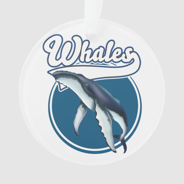 Whale cartoon logo ornament (Front)