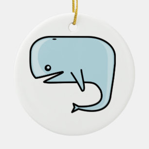 Whale Ceramic Ornament