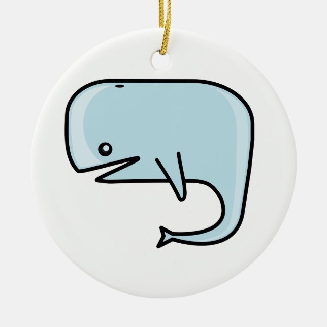Whale Ceramic Ornament (Front)