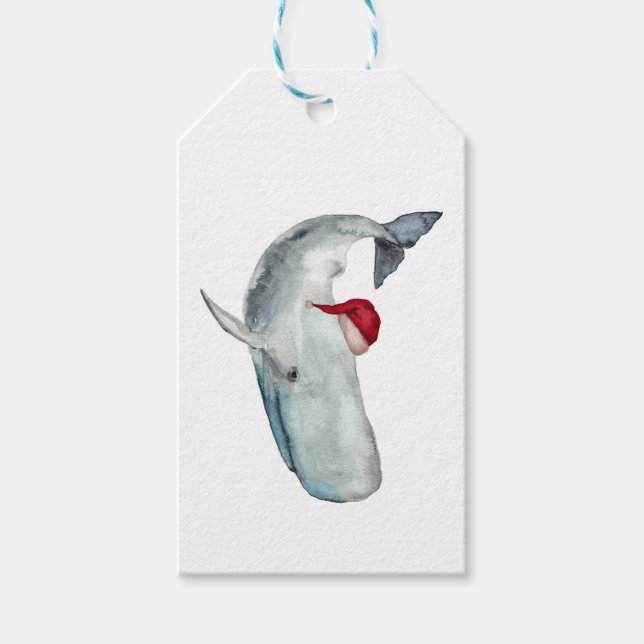 Whale Christmas Gift Tag (Front)