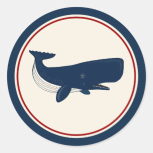 Whale Classic Round Sticker