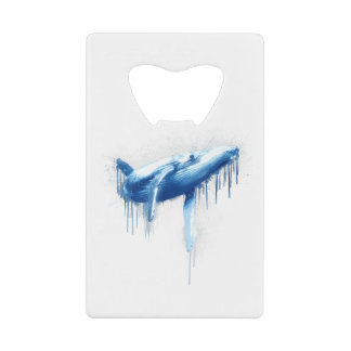Whale Cute Animal Graphic Credit Card Bottle Opener