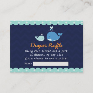 whale diaper raffle card