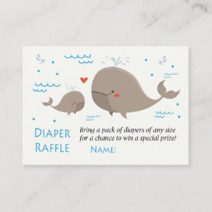 Whale Diaper Raffle Tickets