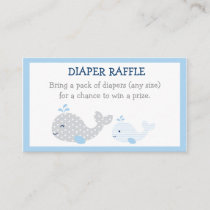 Whale Diaper Raffle Tickets Enclosure Card