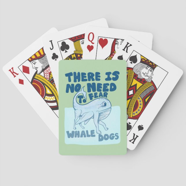 Whale Dog funny creature Poker Cards (Back)